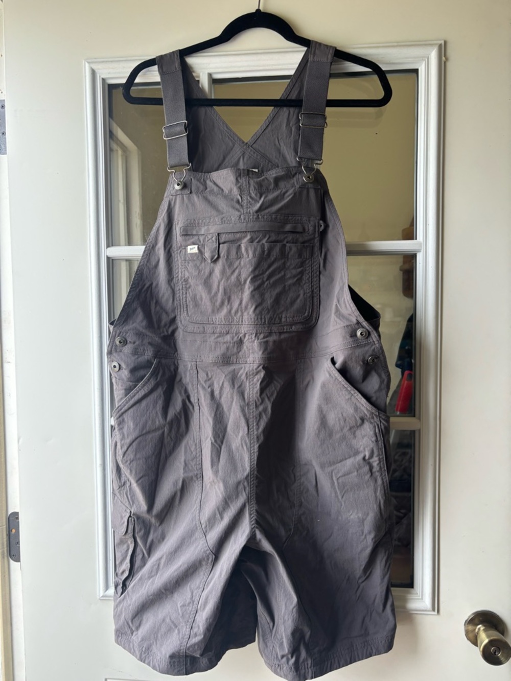 Duluth Trading Co Gray Women's Short Overalls